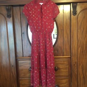 Francesca’s Miami red long dress